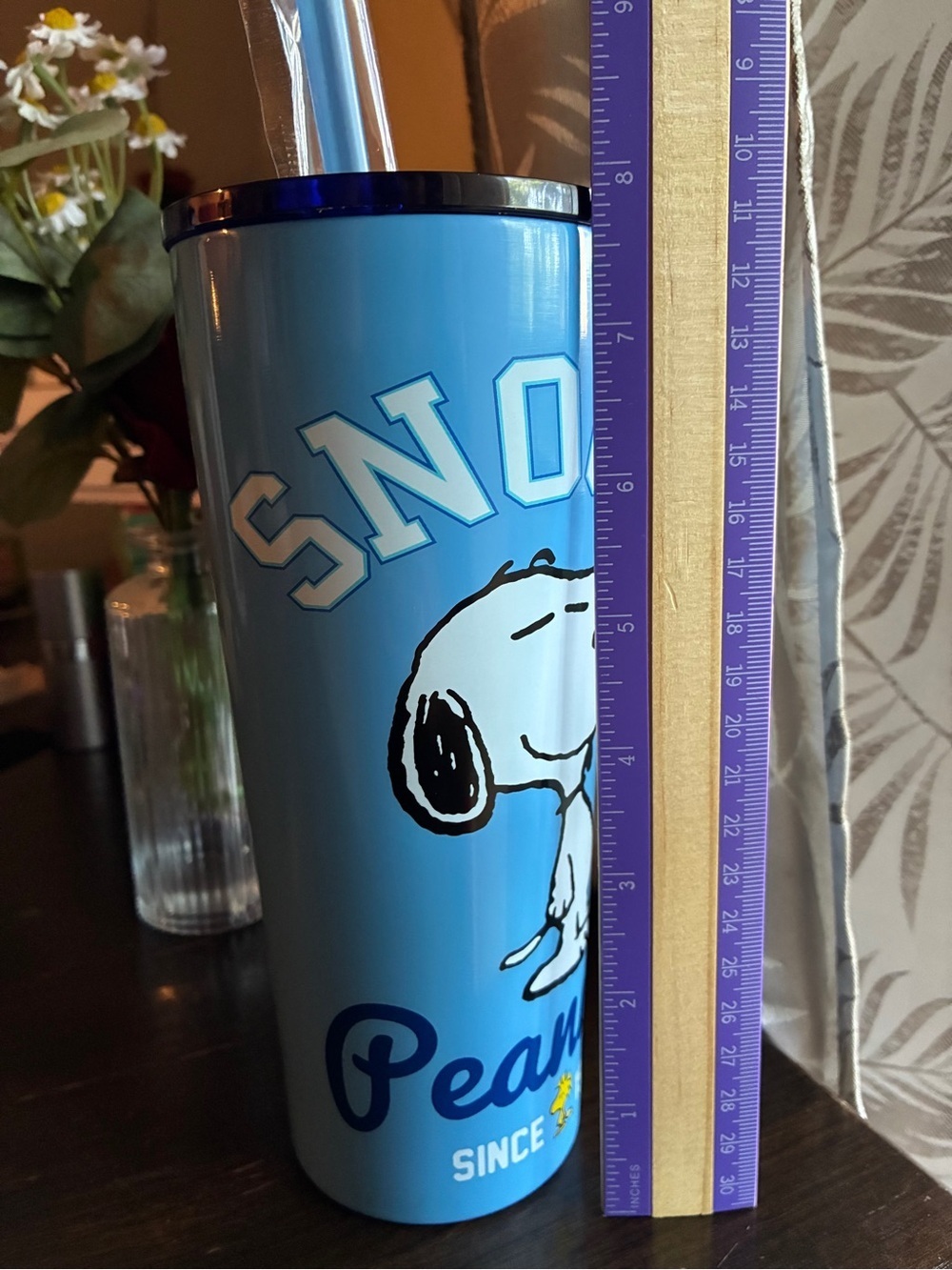 Light Blue Snoopy Travel Tumbler - Insulated Carry Cup - Picture 2 of 11